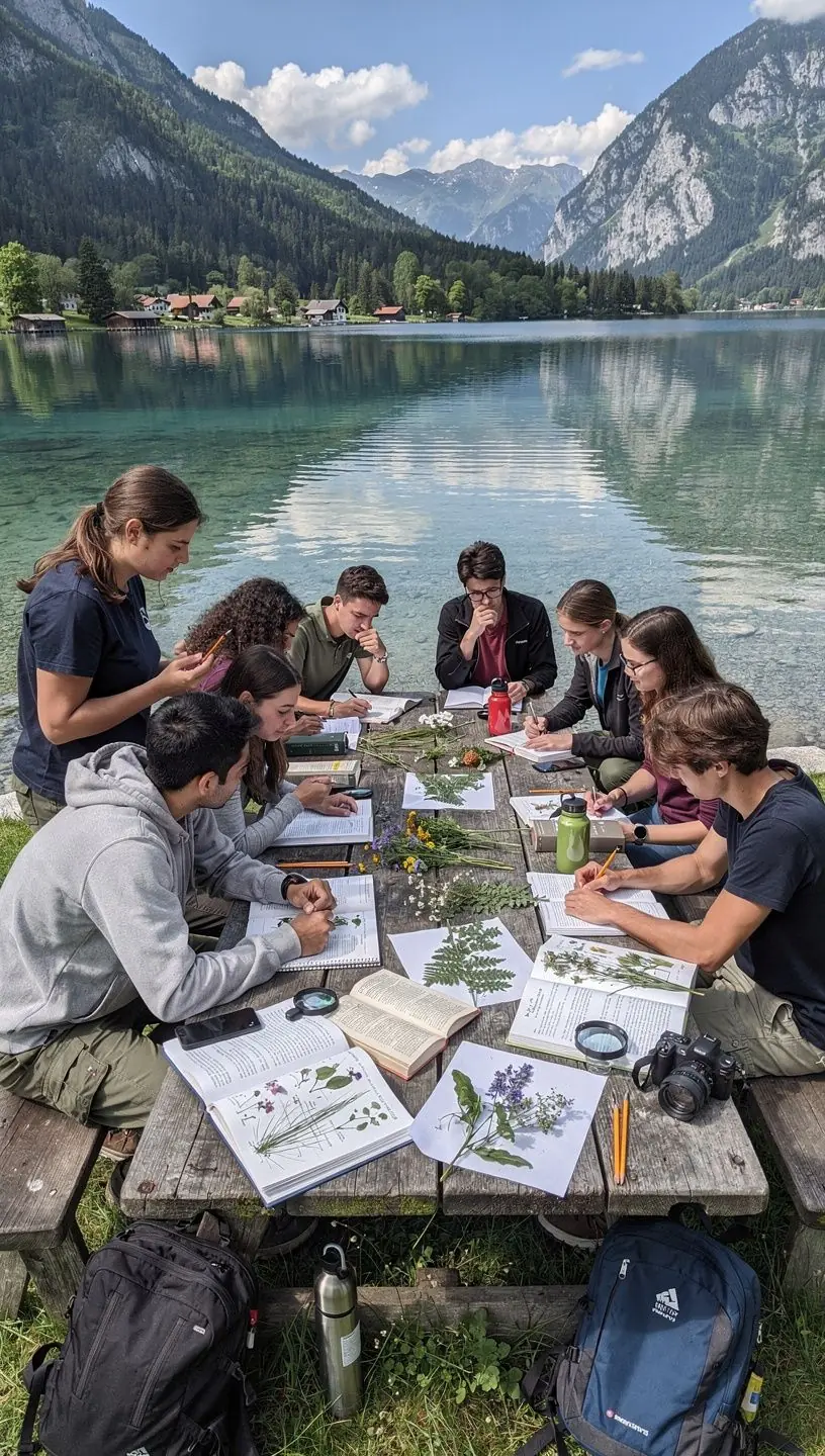 Eine Nahaufnahme von Blättern, die verschiedene Formen und Farben zeigen.