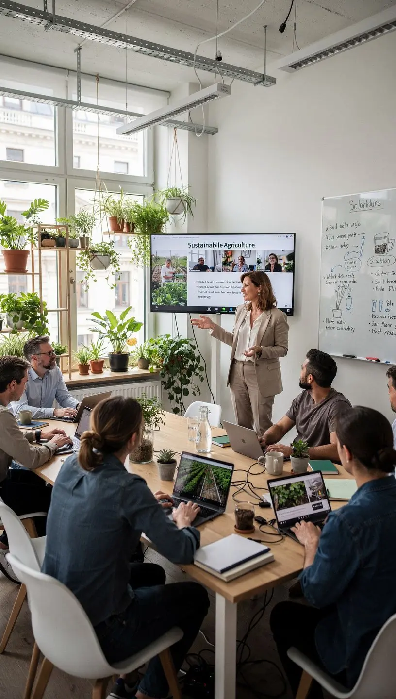 Ein Bild von Studenten, die an einem Online-Botanik-Kurs teilnehmen und Pflanzen untersuchen.