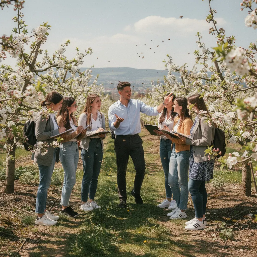 Ein Bild von Studenten, die an einem Online-Botanik-Kurs teilnehmen und Pflanzen untersuchen.